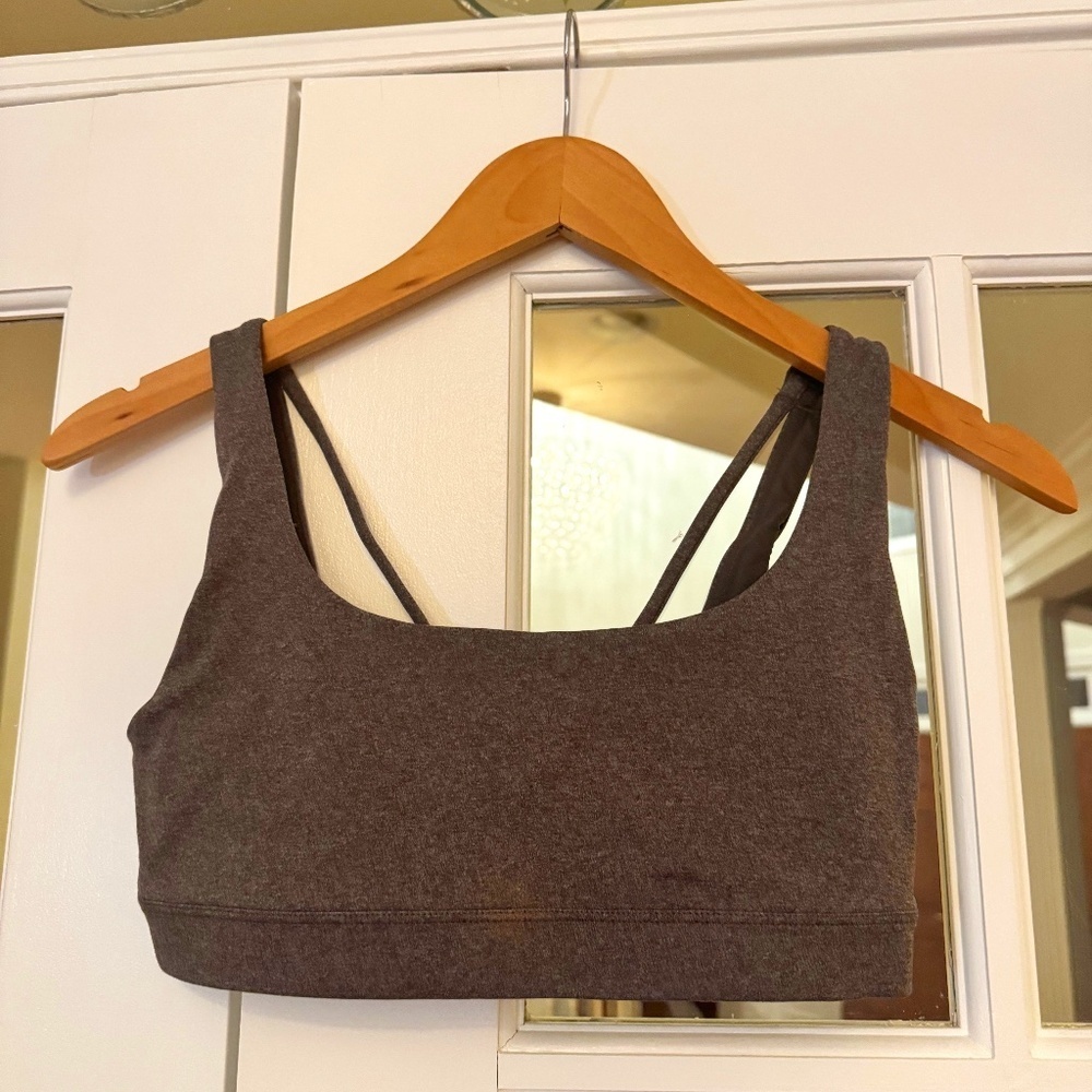 ATHLETA EXHALE SPORTS BRA A-C, SIZE SMALL (XS), GRAY